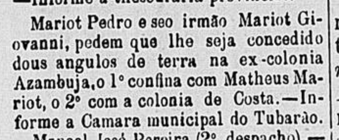 Despacho publicado em 1882.