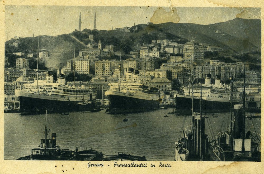 Porto de Gênova, meados de 1890.
